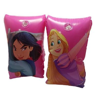 Imagem de Boia Infantil Braço Princesas Piscina Flutuador Rosa 23 x14 cm - Etito