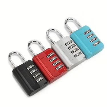 Imagem de Cadeado Colorido Combinação Numétrica Bloqueio Por Senha Proteção Armá