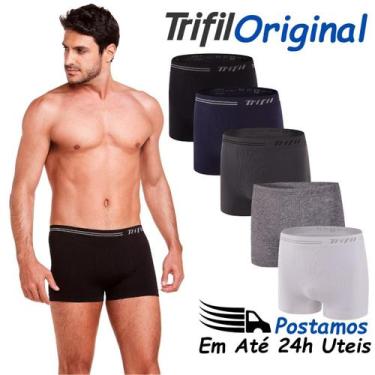 Imagem de Kit 2 Cuecas Boxer Masculina Microfibra Trifil Sem Costura CE 0277, Pr