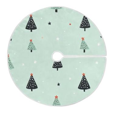 Imagem de Wassud Saia para árvore de Natal, estrela, árvore de Natal, enfeites de Natal, tapete de árvore pequena para decoração de festa de ano novo, 91 cm
