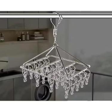 Imagem de Varal Prendedores Roupa Calcinha Cueca Dobrável(Varal 20 Prendedor)