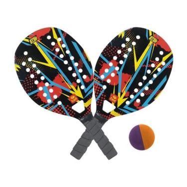 Imagem de Kit Raquete Beach Tennis Vermelho BT100 480604 Bel - Belfix, 480604