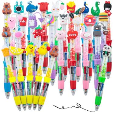 Imagem de BESARME Pacote com 30 canetas multicoloridas em uma, canetas divertidas 4 em 1, canetas esferográficas, presentes, massa, para lembrancinhas de festa de aniversário, sala de aula