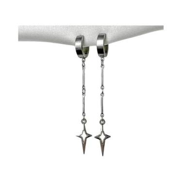 Imagem de Brincos De Estrela Cruzada Gótica Punk Feminina, Joias De Moda Coreana