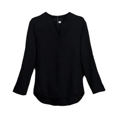 Imagem de Blusa De Chiffon De Manga Longa plus Size Para Mulheres, Camisa Femini