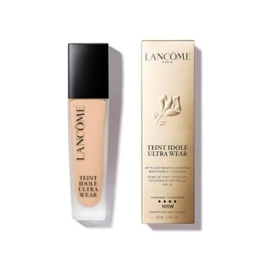 Imagem de Lancôme Teint Idole Base Alta Cobertura 24h Longa Duração com Ácido Hialurônico e Acabamento Matte Indetectável para Todos os Tipos de Pele Cor 105W 30ml