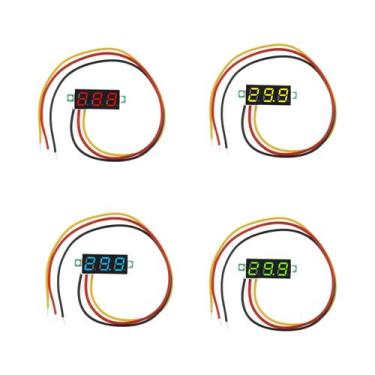 Imagem de Mini Voltímetro Digital 4 Peças Com Display LED De 0,28 Polegadas, Tes
