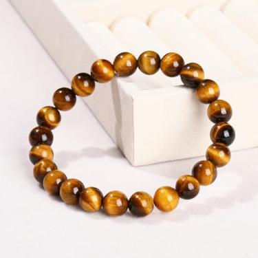 Imagem de Pulseiras Lucky para mulheres e homens, pulseira de contas de cristal espiritual, pulseira elástica com pedras preciosas naturais para mulheres e homens
