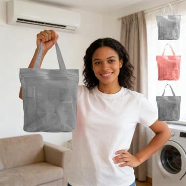 Imagem de Organizador de chuveiro de malha, bolsa portátil de secagem rápida com zíper e bolso interno, bolsa de praia, organizador de banho leve para natação, academia, praia, viagens