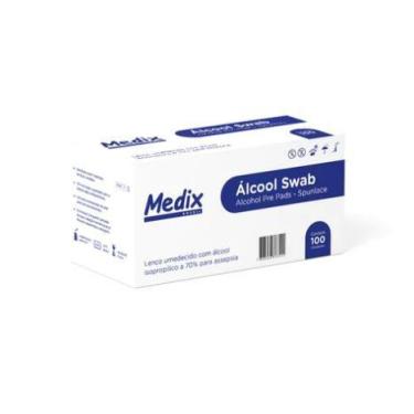 Imagem de Álcool Swabs 70% Lenços CX C/100UNI - MEDIX