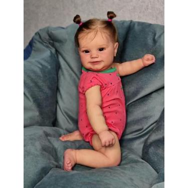 Imagem de Boneca Reborn Baby Doll RXDOLL 50 cm para menina, totalmente lavável e