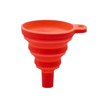 Imagem de Funil de motor de carro universal expansível silicone líquido funil lavador fluido dobrável portátil auto óleo troca de gasolina (vermelho)