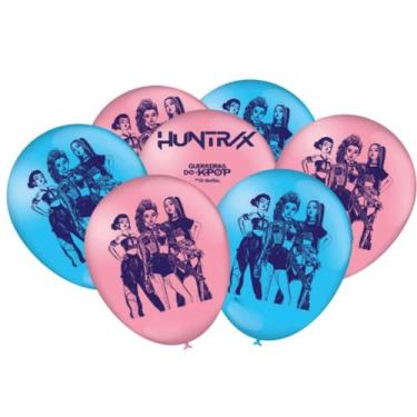 Imagem de Bexiga Balões Festa Guerreiras do K-Pop Azul e Rosa 25 Unid. - FESTCOL