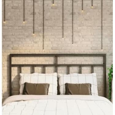Imagem de CABECEIRA DE CAMA QUEEN AÇO FERRO MDF ESTILO INDUSTRIAL CB06 Informar 