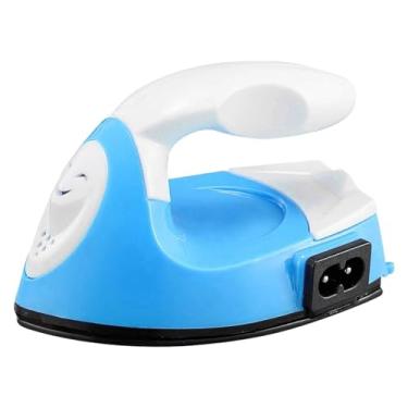 Imagem de Baoblaze Ferro Elétrico Portátil Multifuncional Fácil de Usar, Prático e para Roupas, Artesanato e Projetos DIY Premium Compacto, Azul