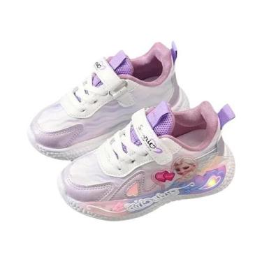 Imagem de Tênis Infantis Coloridos Com Luzes LED, Sapatos Casuais Para Crianças,