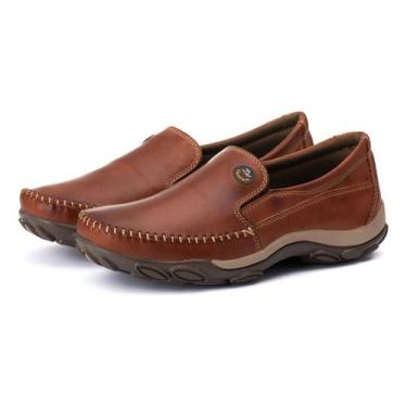 Imagem de Sapatilha Mocassim Slip Verão Campero Masculino 100% Couro, Ltg, Pnh, 