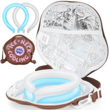 Imagem de Cooling Neck Wrap HEALSTOK com bolsa isolada azul reutilizável