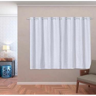 Imagem de Cortina Blackout Blecaute Pvc Com Tecido Voil Xadrez 2,80M X 1,80 M - 
