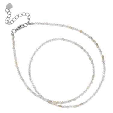 Imagem de tincolia Colar de contas de pedra natural, simples, multicolorido, perfeito como presente para melhores amigos, corrente de clavícula, diariamente/festa