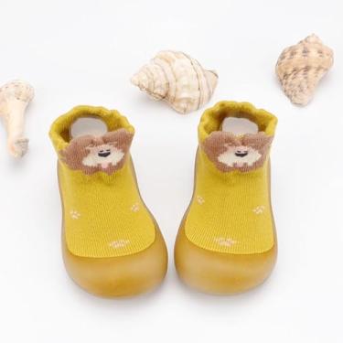 Imagem de Meias infantis de inverno de 0 a 3 anos – Pantufas antiderrapantes para bebês para educação infantil (leão), Multi, 6-23 Toddler