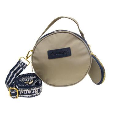 Imagem de Bolsa feminina transversal  redonda mais porta moeda - Ao Long, Bege, 