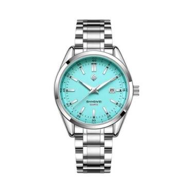 Imagem de Relógio De Luxo Masculino À Prova d'Água Luminoso Em Aço Inoxidável Qu