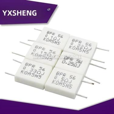 Imagem de 10PCS Resistor De Cimento Cerâmico Não Indutivo 5W 0,001 a 0,5 Ohm BPR