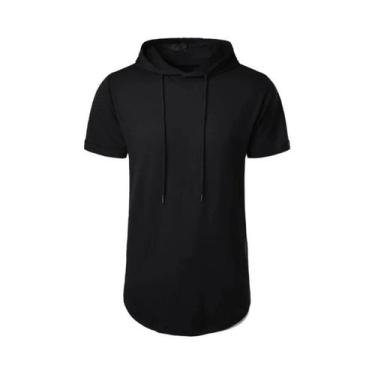 Imagem de Camiseta Masculina Leve Com Capuz Para Verão, Cor Sólida, Respirável, 
