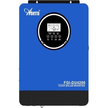 Imagem de Inversor Solar Híbrido de Dupla Tensão 4200W 24V 2300W 12V para 220-230VAC, Inversor Off-Grid de Onda Senoidal Pura com Controlador de Carga Solar MPPT de 120A, Compatível com Bateria 12V/24V