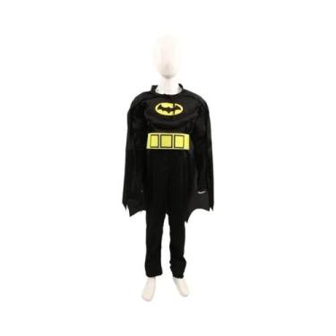 Imagem de Fantasia De Cosplay Do Batman Para Crianças Com Capa E Máscara, Traje 