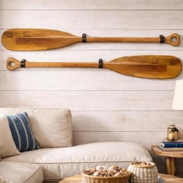 Imagem de Remo decorativo de madeira Kit Com 2 Remos - Carmisini