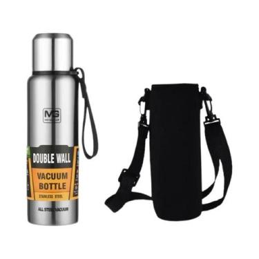 Imagem de Garrafa Térmica De Aço Inoxidável De Grande Capacidade Com Corda Para 