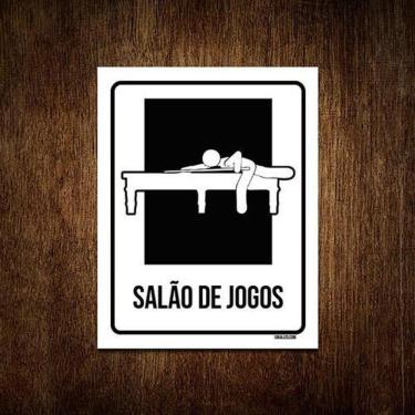 Imagem de Kit 10 Placas Condomínio Ambiente Salão De Jogos
