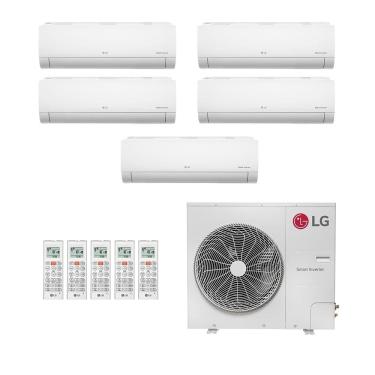 Imagem de Ar-Condicionado Multi Split Inverter LG 52.000 (4x Evap HW 9.000 + 1x Evap HW 18.000) Só Frio 220V								