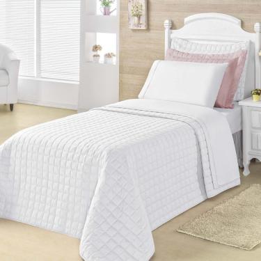 Imagem de Cobre Leito Top Line Solteiro Hipercal 180 Fios 2 Peças 100% Poliéster - Branco