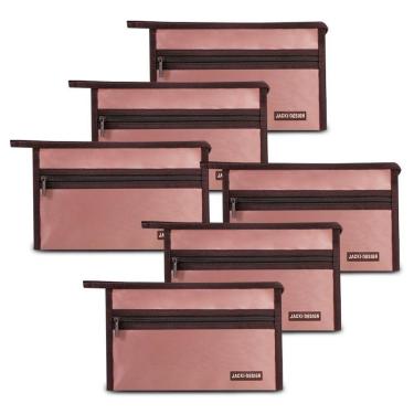 Imagem de Kit De 6 Peças Necessaire Envelope Essencial-lembrancinha Rosa
