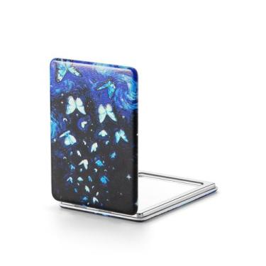 Imagem de Espejo compacto OMIRO con aumento 1X/3X, cuero PU, 6x9 cm