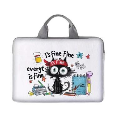 Imagem de Bolsa Para Laptop Com Estampa De Gato Preto, Conjunto De Uma Peça, Mal