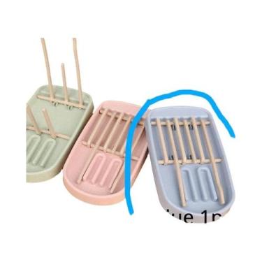 Imagem de Suporte Para Secagem De Mamadeiras Em Palha De Trigo, Prateleira Remov