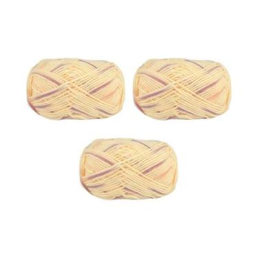 Imagem de Fio Colorido Em Gradiente 150g Algodão Leite Médio Grosso Para Suéter,