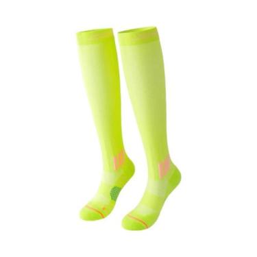 Imagem de Meias Esportivas De Compressão Média-Alta Elásticas Para Fitness, Corr