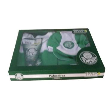Imagem de Kit Bebê Palmeiras com Body Shorts e Boné Oficial