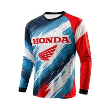 Imagem de Camiseta Masculina De Manga Comprida De Secagem Rápida Honda, Casual, 