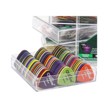 Imagem de 50 Palhetas De Guitarra 0.58/0.71/0.81/0.96/1.2/1.5mm ABS Premium Para
