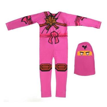 Imagem de Fantasia Ninjago Infantil Longo Rosa com Gorro - Fantasias Carol EF, M