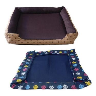Imagem de Cama Para Cachorro Grande Cama Gg Cama 95x95cm + Capa Extra - Gv Enxov