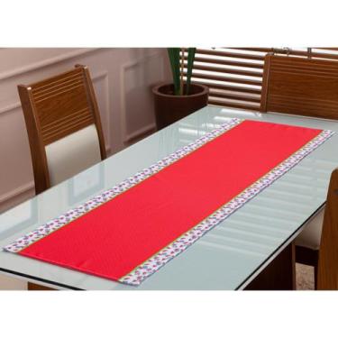 Imagem de Caminho de Mesa Trilho Retangular Estampado 1,35m x 45cm 4 ou 6 Lugare