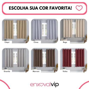 Imagem de Cortina Dallas 2,80m X 2,30m Jacquard Corta Luz Sala Quarto Sala Desen