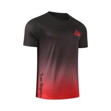 Imagem de Camiseta Fitness Masculina plus Size De Secagem Rápida Com Estampa, Ma
